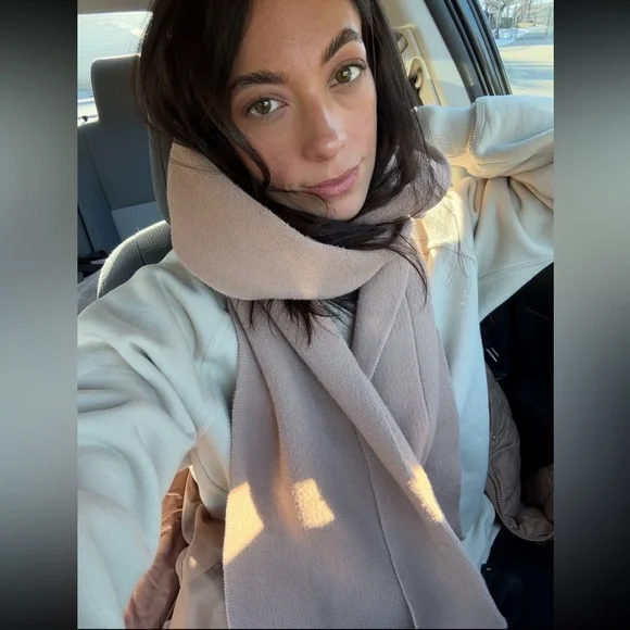 Free People All For You Hooded Wrap Scarf in Mushroom - Picture 4 of 10